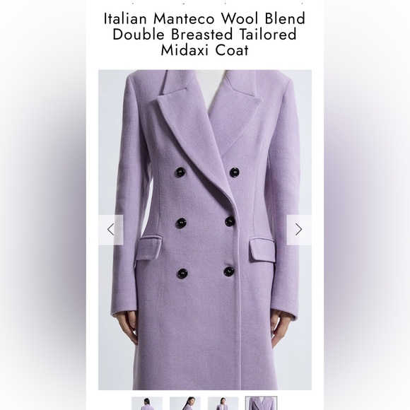 Manteco 100% Wool Lilac Coat Sold at Zara - Picture 1 of 6